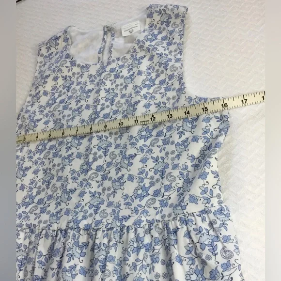 Abercrombie Kids Blue Poplin Tiered Maxi Dress Size 15-16 - Picture 7 of 12